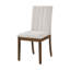 Ensemble de 2 chaises d'appoint de salle à manger Hoi, polyester beige touffeté, brun châtaignier