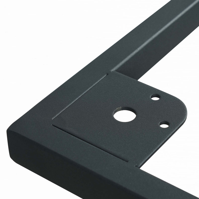 Pieds de table de salle à manger courbés en pierre artificielle, Noir, noir, noir, noir, H 29,53 po x L 70,86 po x l 35,43 po