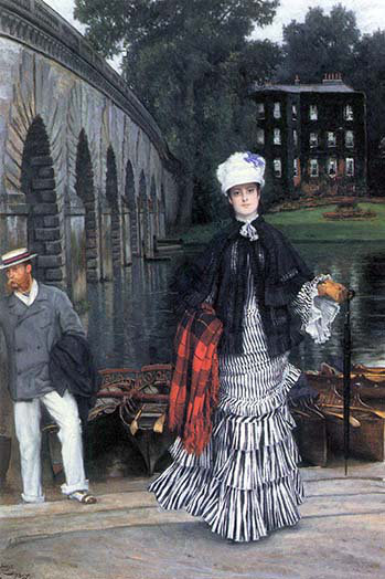 « retour de the bateau trip » par james tissot, reproduction d’art, H 42 po x l 28 po