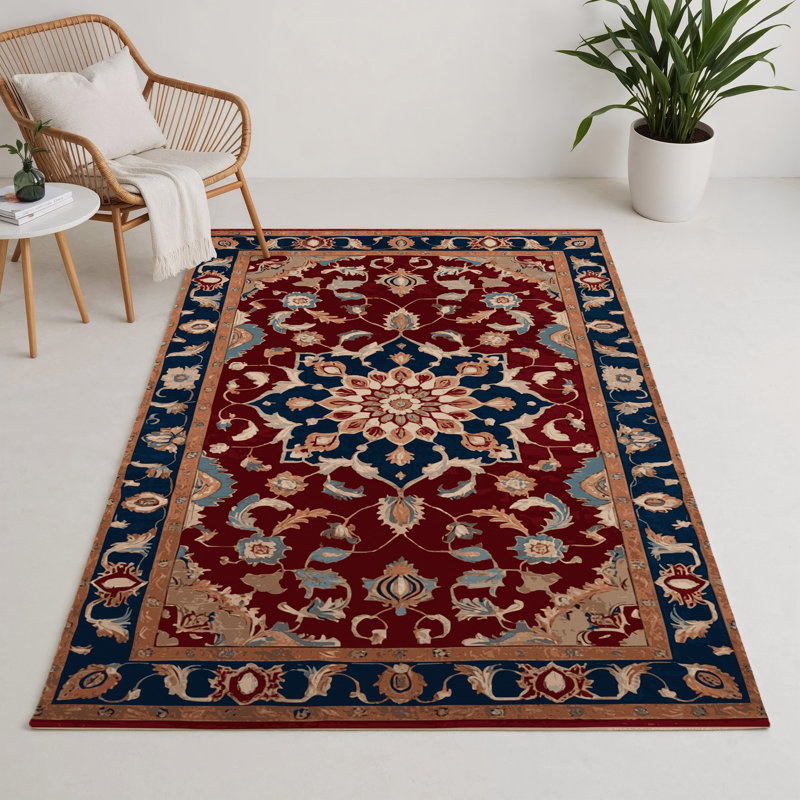 Tapis rouge intérieur et extérieur Tabriz, Rectangle 9 pi x 12 pi