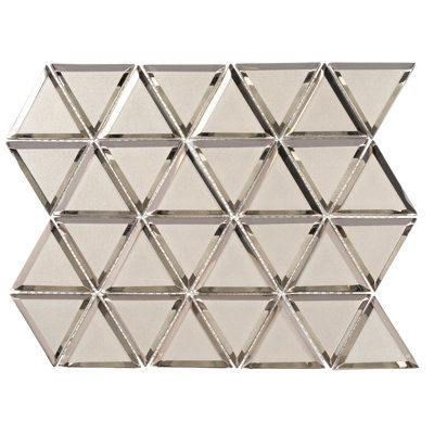 Bleum 3" Beveled Mirrored Glass Novelty Mosaic Shower Wall Tile