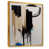 Toile avec cadre flottant or
