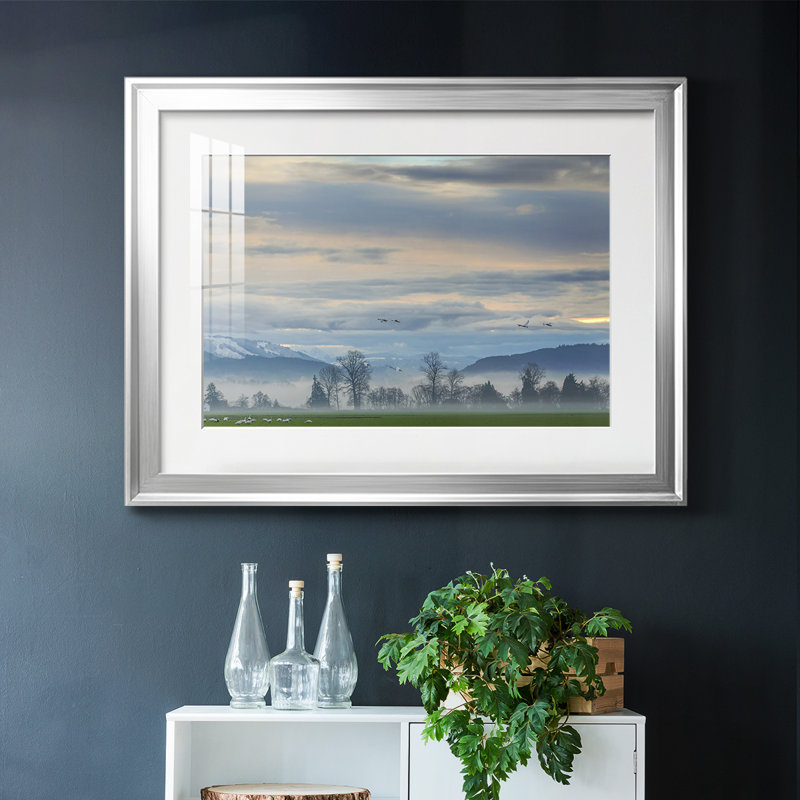 Misty Horizon, reproduction d'art encadrée, Argent, H 19 po x l 27 po x P 1,5 po