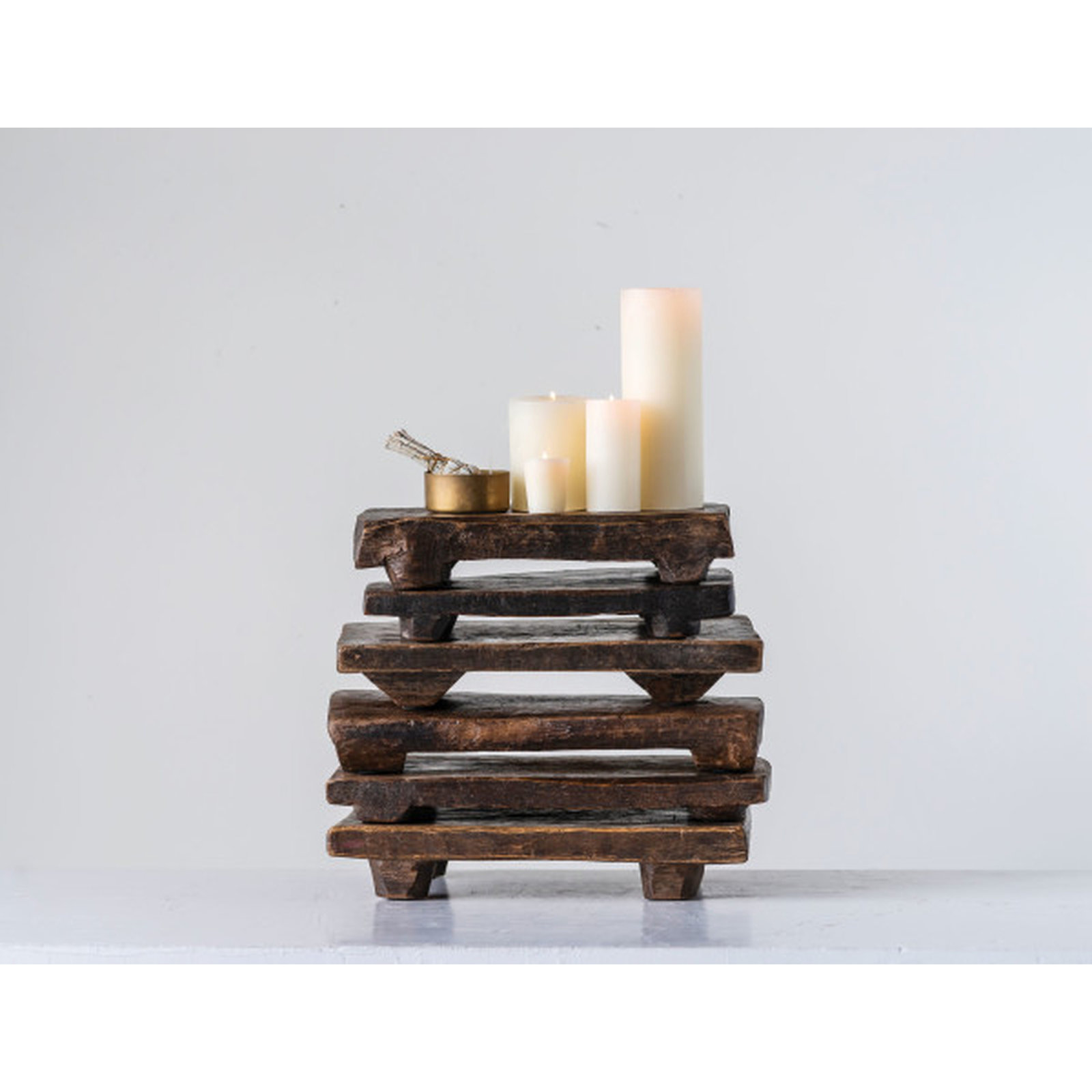 Pacific Found Wood Pedestal Tray