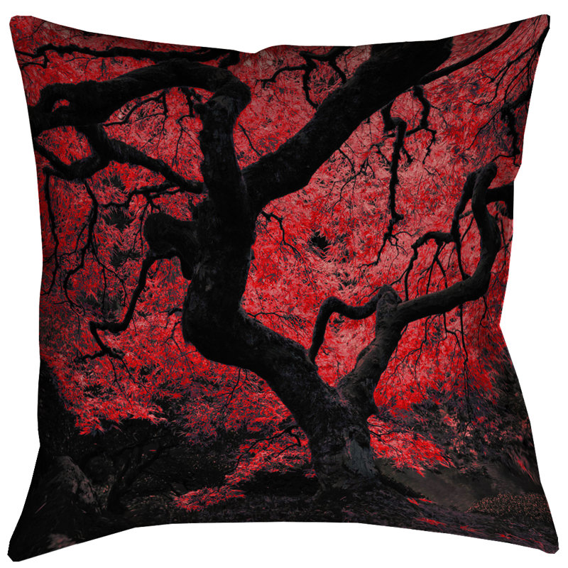Housse de coussin Justin Duane, 16 po x 1 po, Rouge