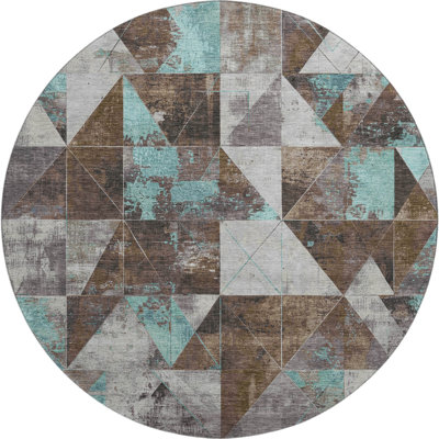 Premium Machine Washable Fairwood AMF1888 Geometric Rug