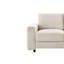 Velours côtelé beige à 2 places, doux et confortable, structure, effet visuel épuré, tissu confortable, esthétique minimaliste, pieds noirs, pratique pour divers bureaux à domicile