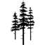Art mural pin - noir - cèdre en métal, thème forêt et nature, décoration de salon, cadeau pour les amoureux de la nature