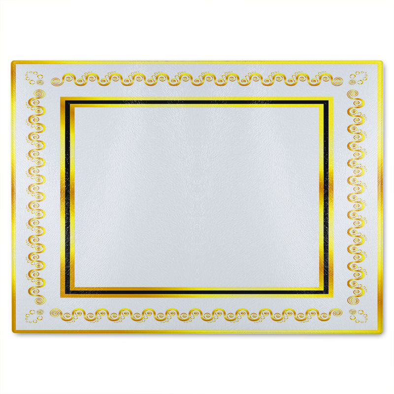 Ancient Egyptian Border Glass Chopping Board, 40cm L x 28cm W