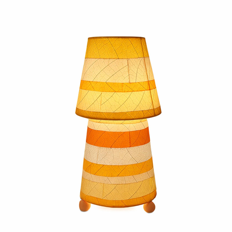  Striped Tapered Table Lamp Orange, Orange