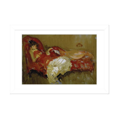 Note en rouge la sieste - reproduction d'art murale - papier d'art encadré