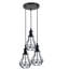 Hospers 3 - Light Black Cluster Pendant