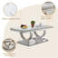 Table basse à piédestal Skailar, plateau en faux marbre -826332630-826332631