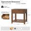 Table de bout cannelée en grain de chêne l 23,75 po Fogarty-389662857