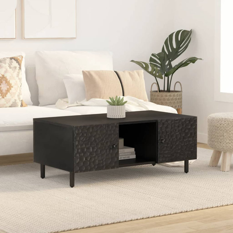 Baylor Coffee Table with Storage, Black