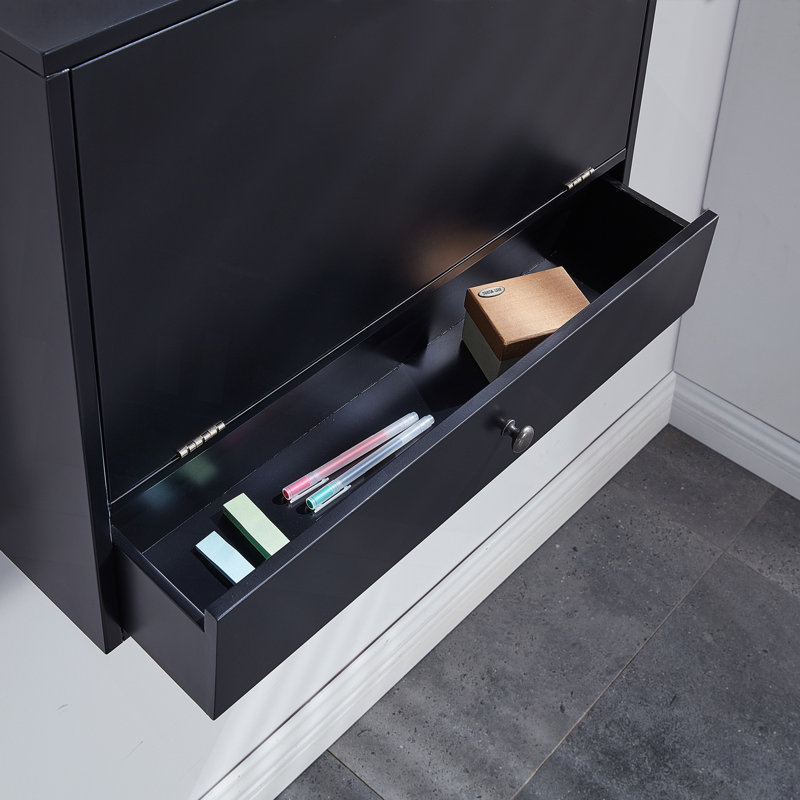 Bureau mural pour ordinateur portable - Style universel - Noir, Noir