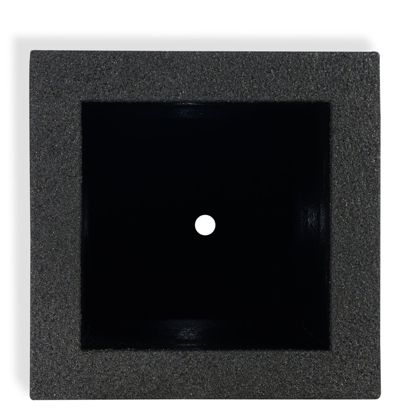 Kensington Tall Planter, Black Granite