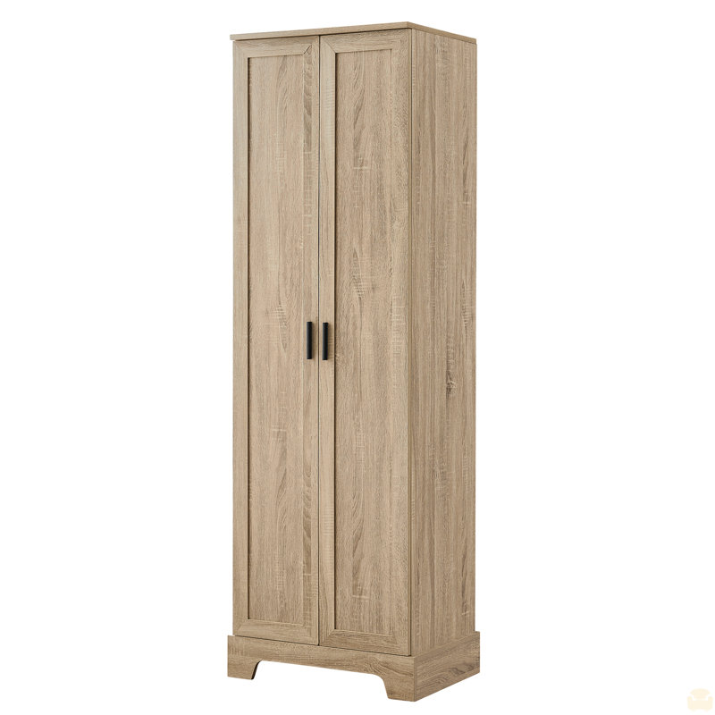 Armoire de rangement avec deux portes, tablette réglable, Brun