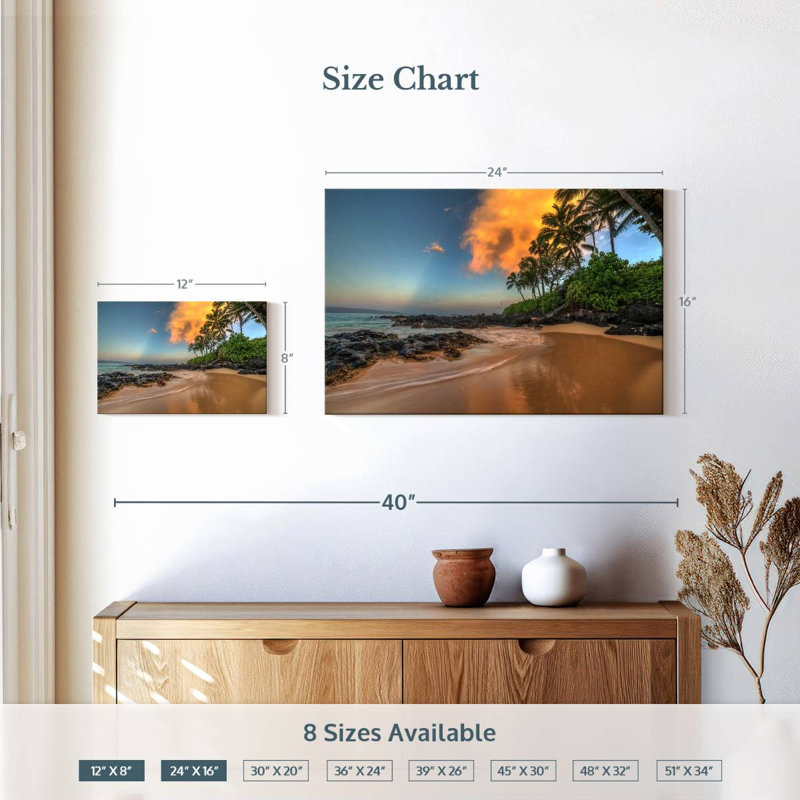 Senne Secret Cove Sunrise, H 16 po x l 24 po
