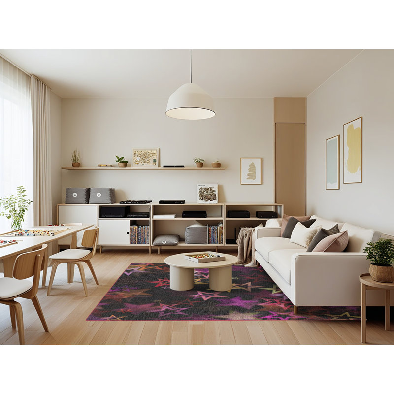 Tapis décoratif rose Schillinger, Rectangle 7 pi x 9 pi
