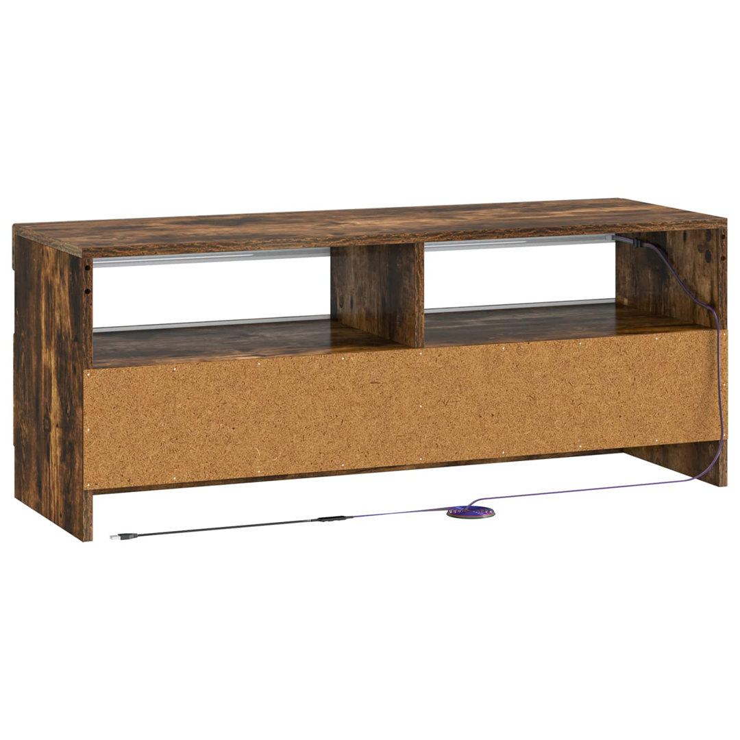 LED TV Cabinet with LED Strip Lights UTRECHT Engineered Wood Furniture