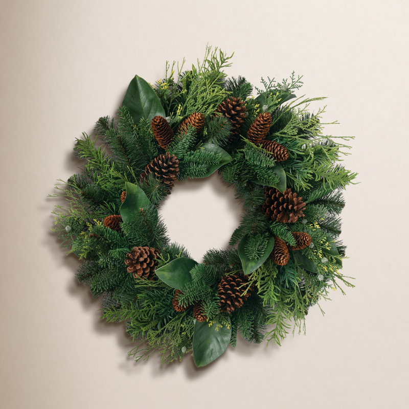 Couronne de pin artificielle australienne, H 24 po x l 24 po x P 7,5 po