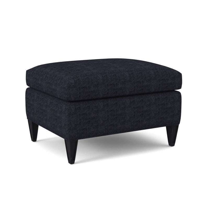 Bristol Upholstered Ottoman, Vintage Ebony, Venice Navy