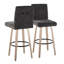 Tabourets de bar à hauteur fixe de 30 po Harrison avec pieds en bois courbé et repose-pieds rond-132790694-132790696