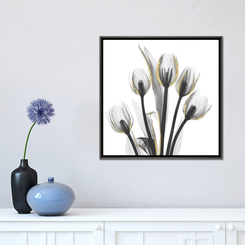 « doréy tulipes i » par albert koetsier,-print, Toile tendue, H 18 po x l 18 po x P 1,5 po