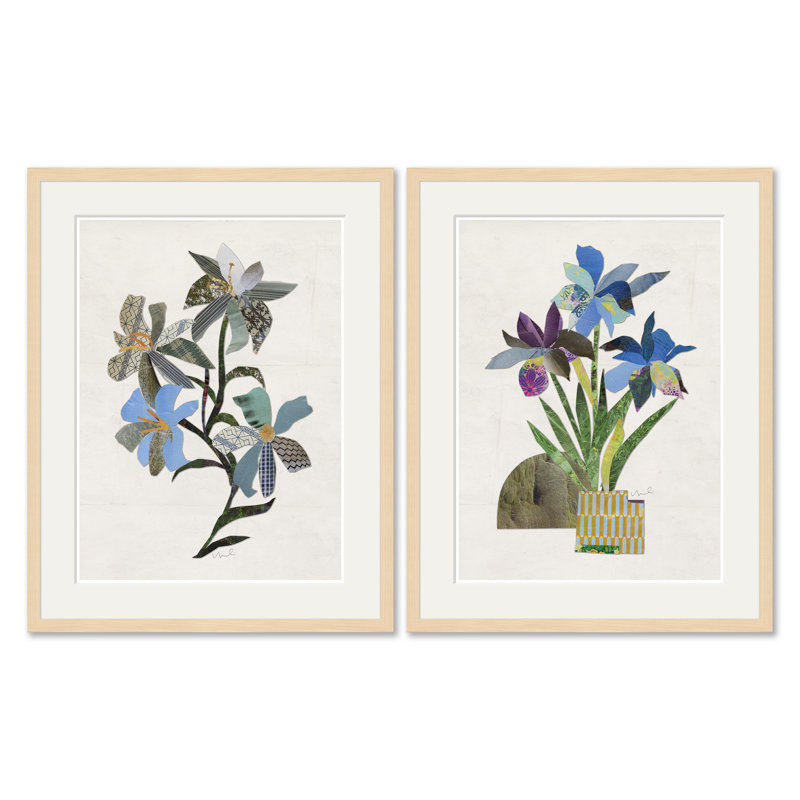 Minima I & II - Ensemble de 2 peintures simples encadrées