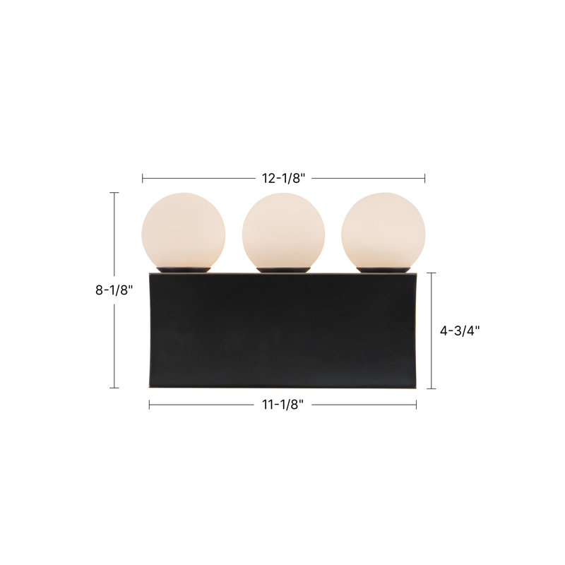 Sinclair 12-in Black dimmable LED Bathroom Vanity Light, Antique Brass, 12-in