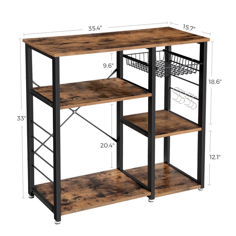 17 Stories Milburn Wood Kitchen Cart & Reviews | Wayfair