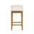 Annikah Modern Transitional Wood Counter Height Kitchen Bar Stool In Amber Glow Finish With White Boucle Fabric Upholstered Seat - Set Of 2-1475945100-1475945101-1475945102