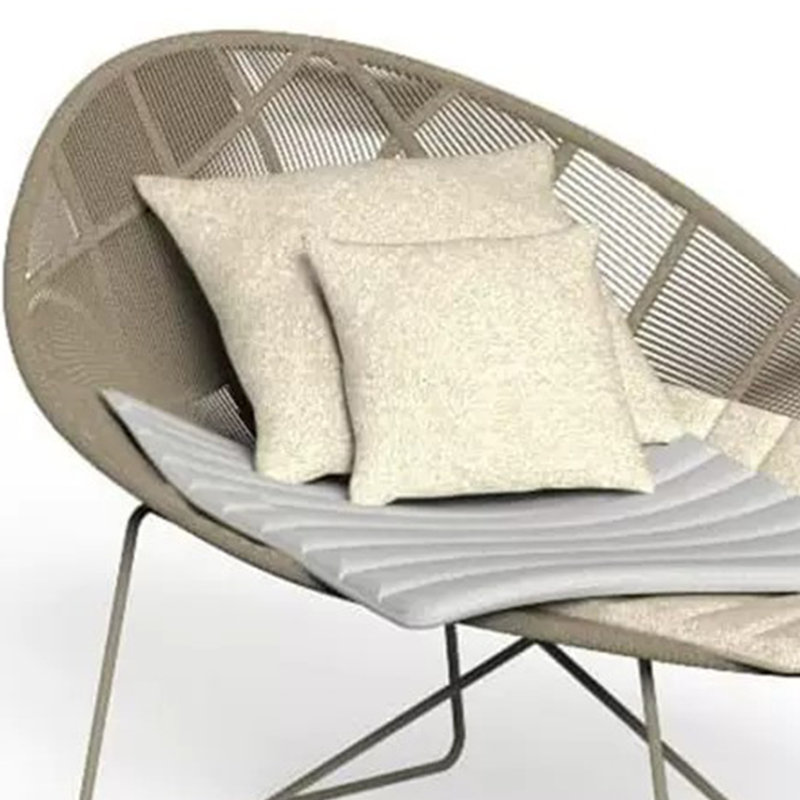 Chaise longue d'extérieur en tissu