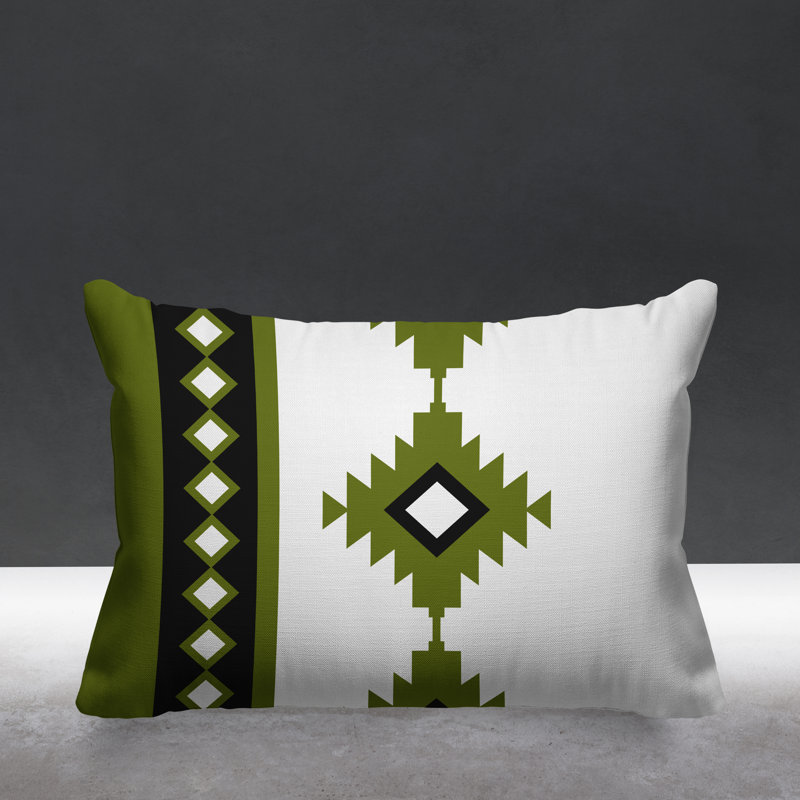Coussin intérieur / extérieur Carlos Southwestern, Chartreuse
