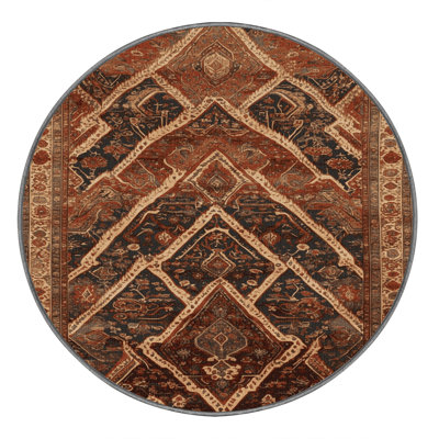Machine Washable Persian Brown Area Rug