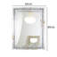 Rectangular Glass Flat Wall Mirror Venetian Diamond Accent Mirror 60x80CM