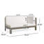 Banc d'angle | Bois d'acacia | Blanc | L 58,25 po x l 30,25 po x H 26,50 po