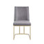 Chaises de salle à manger, chaise d'appoint rembourrée en velours, pieds en métal-2054760518