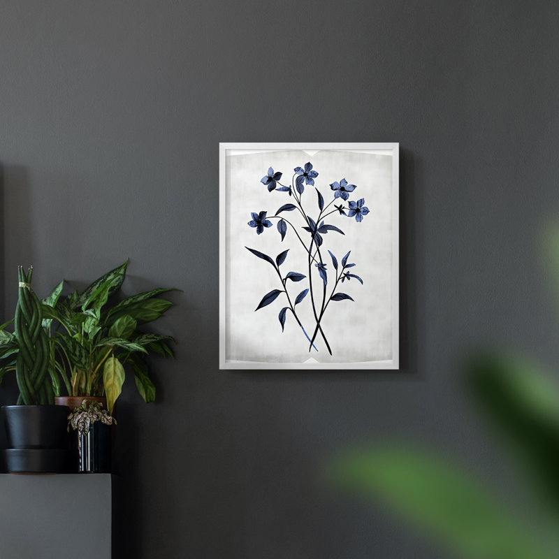 Série FLORAL - Impression encadrée de qualité supérieure - Prêt à accrocher - Aucun clou requis, Blanc, H 15 po x l 12 po