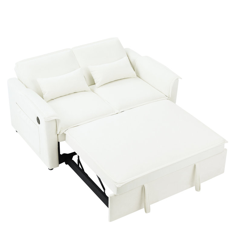 Tissu convertible en tissu avec mousse haute et lit escamotable à dossier réglable en couleur