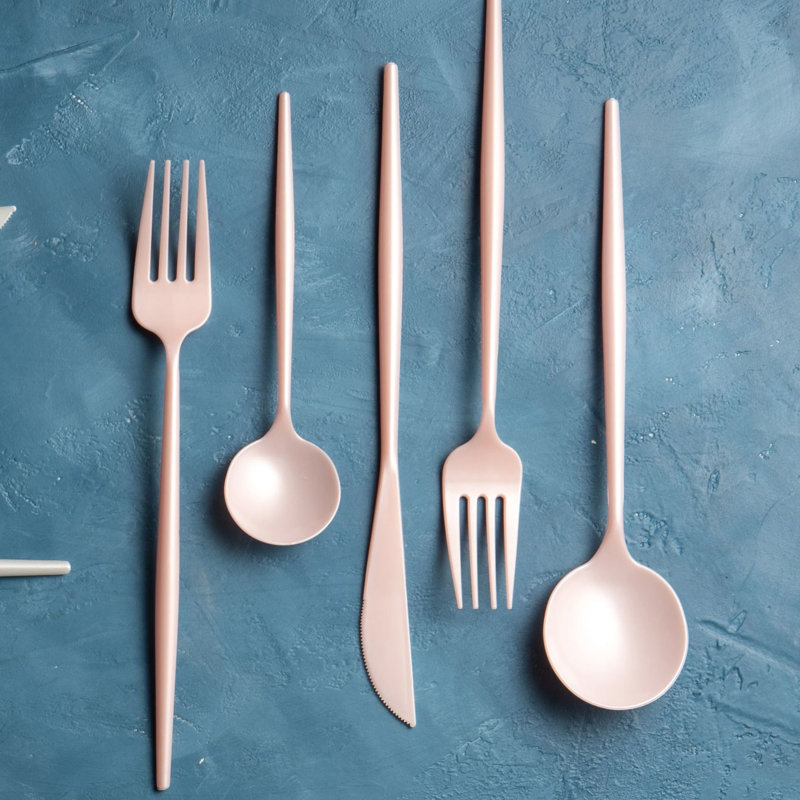 Disposable Noble Collection Flatware Set, Pearl