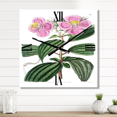 Horloge murale rétro Vintage Plant Life XXIII