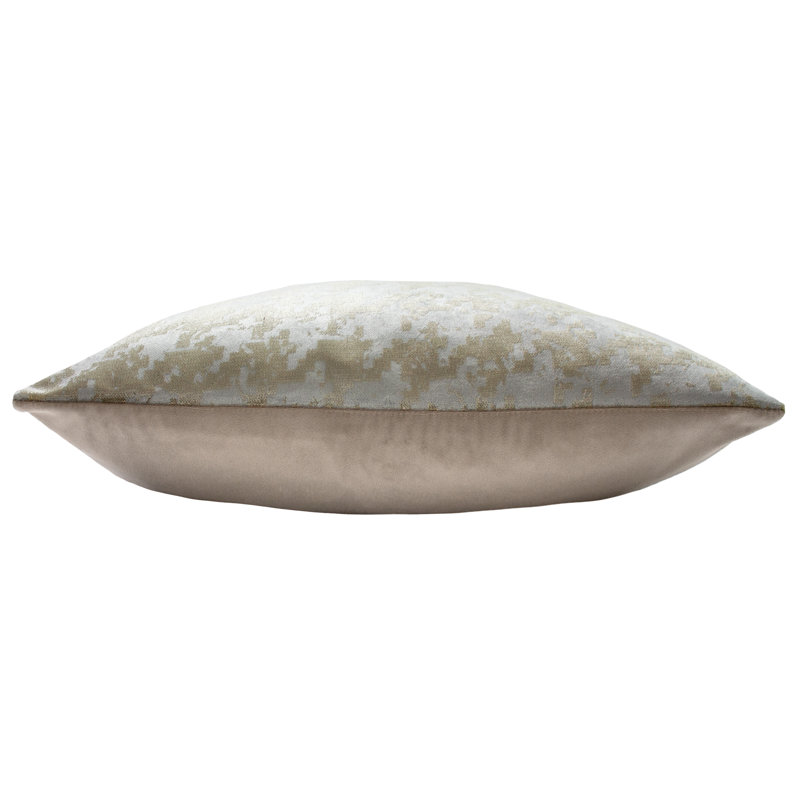 Houndstooth Square Cushion, Feather, Rose Sand/Mocha