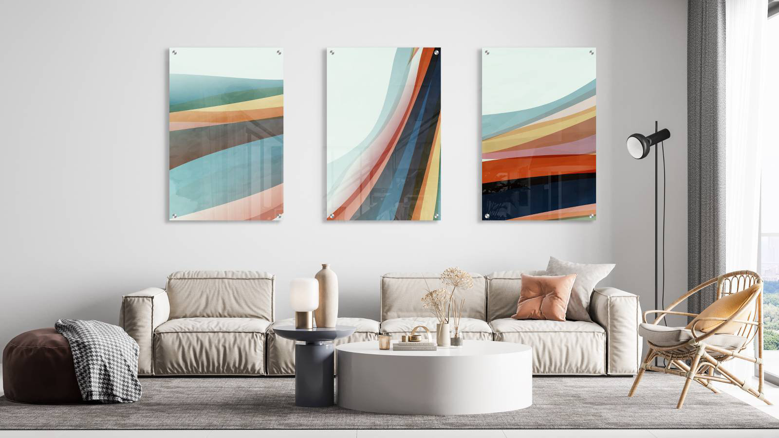 Watercolor Lighthouse Wall Art Set - Three 8x10 Vertical Prints For Coastal Home Decor