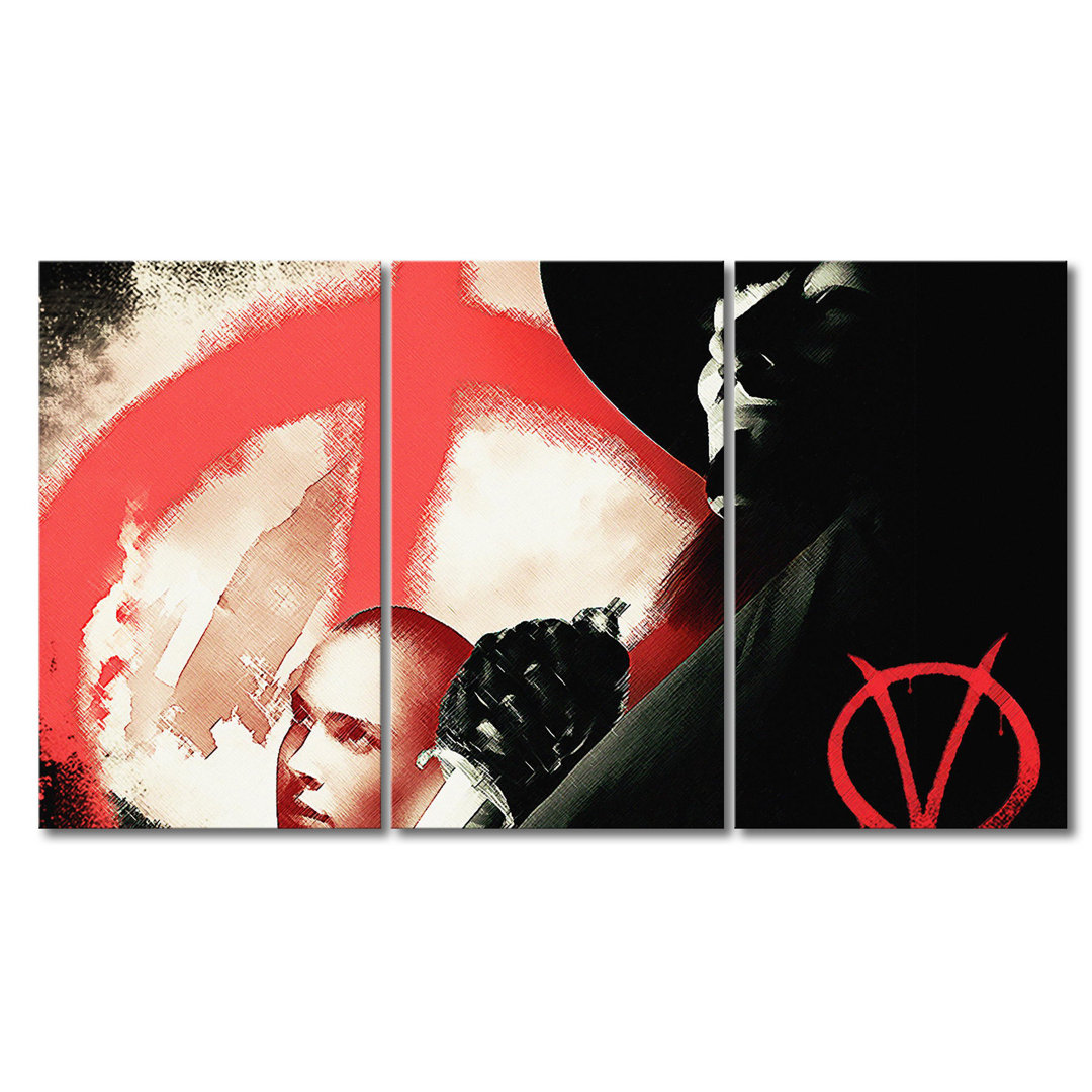 Vendetta 3 Piece Graphic Art on Canvas Set