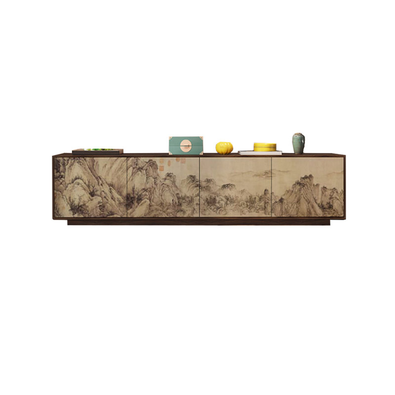 Meuble télé Modern, Brown/Beige, 78.74"
