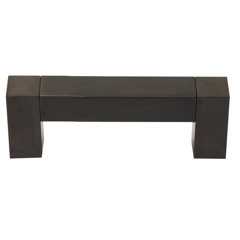 Poignée barre Block, Bronze chocolat, 3''