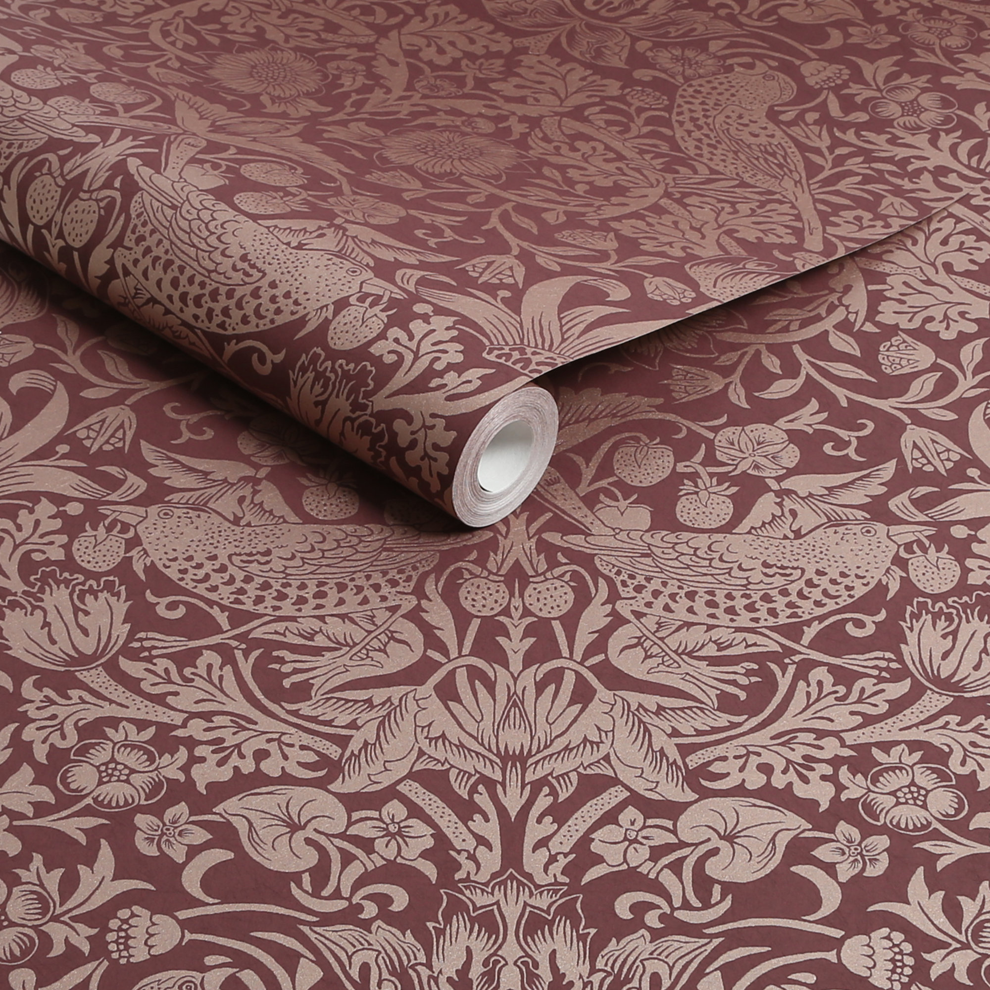 Floral Wallpaper, Burgundy
