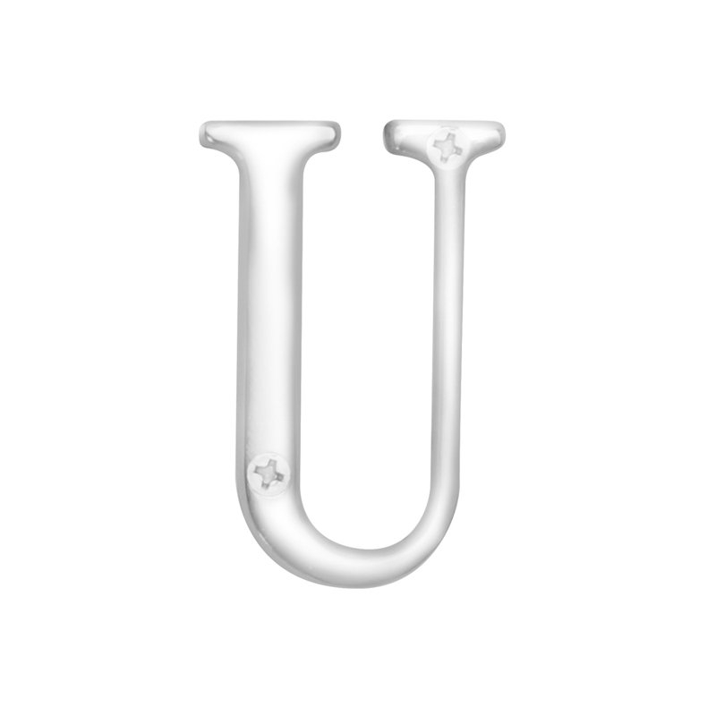 3 po lettre de maison, Chrome, Q